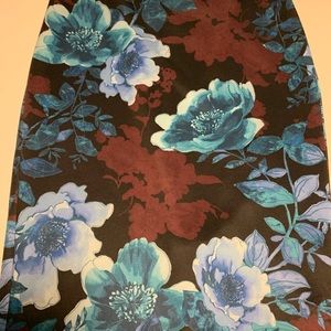NY & Co Floral Print Scuba Stretch Pencil Skirt